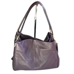 Coach Madison Phoebe plum purple leather shoulder bag F34291